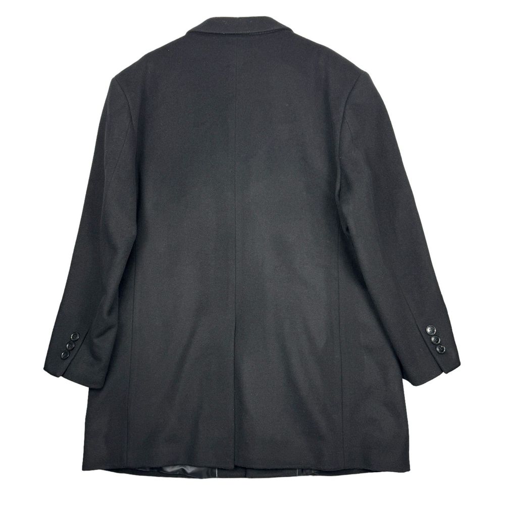 Veno Giovanni Wool Top Coat Black Size 2XL 48 Mens 3/4 Length Overcoat Jacket - Picture 2 of 14